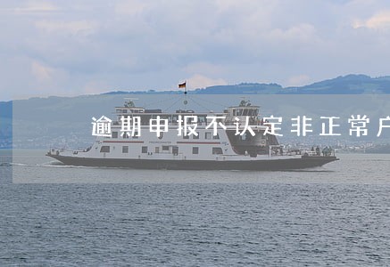 逾期申报不认定非正常户 逾期申报不认定非正常户