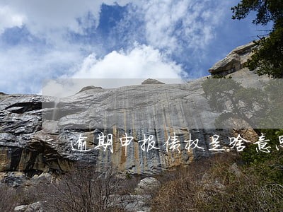 逾期申报债权是啥意思 逾期申报债权是啥意思
