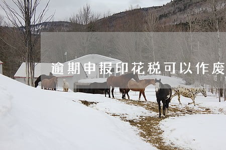 逾期申报印花税可以作废吗 逾期申报印花税可以作废吗