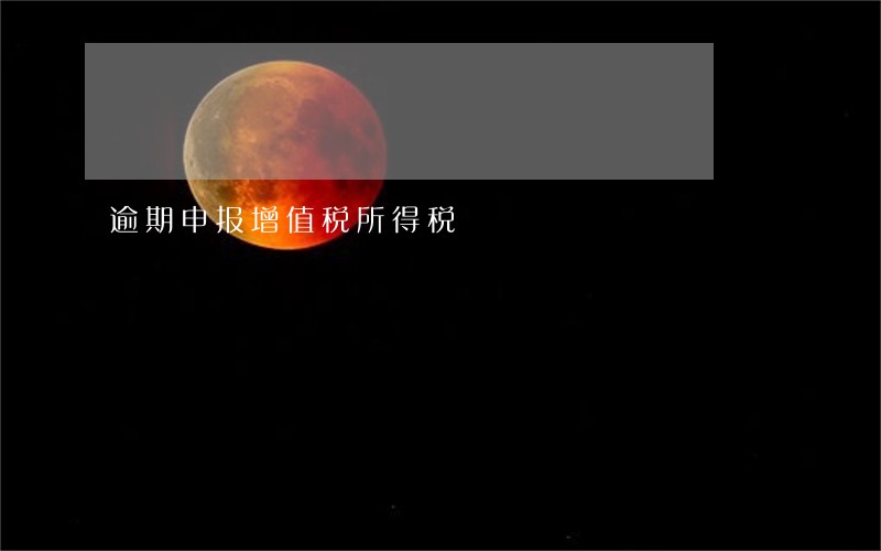 逾期申报增值税所得税 逾期申报增值税所得税