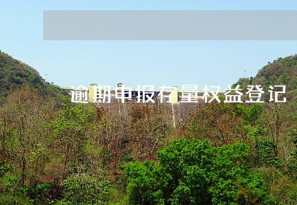 逾期申报存量权益登记 逾期申报存量权益登记