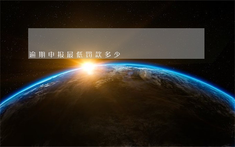 逾期申报最低罚款多少 逾期申报最低罚款多少