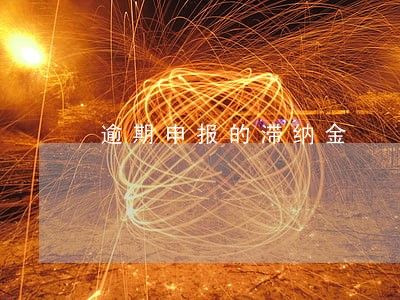 逾期申报的滞纳金 逾期申报的滞纳金