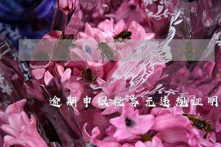 逾期申报税务无违规证明 逾期申报税务无违规证明