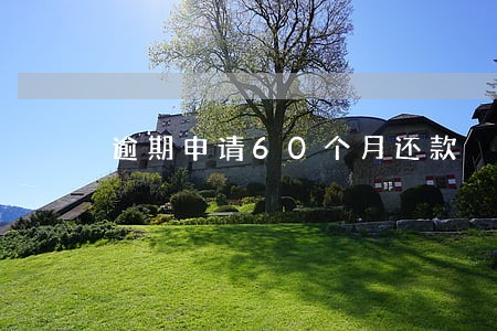 逾期申请60个月还款 逾期申请60个月还款