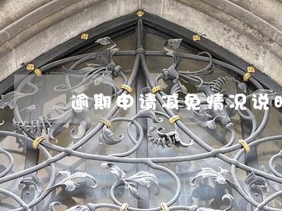 逾期申请减免情况说明
