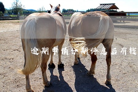 逾期申请分期停息后有钱提前还 逾期申请分期停息后有钱提前还