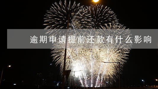 逾期申请提前还款有什么影响 逾期申请提前还款有什么影响