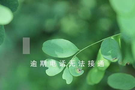 逾期电话无法接通 逾期电话无法接通