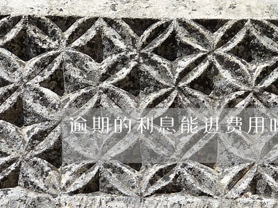 逾期的利息能进费用吗 逾期的利息能进费用吗