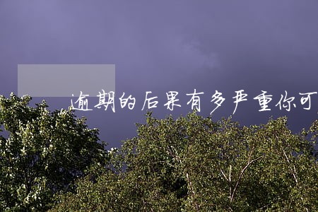 逾期的后果有多严重你可知道 逾期的后果有多严重你可知道