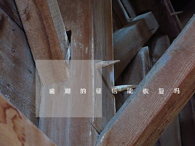 逾期的征信能恢复吗 逾期的征信能恢复吗