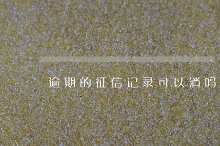 逾期的征信记录可以消吗 逾期的征信记录可以消吗