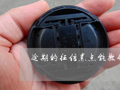 逾期的征信黑点能撤销吗