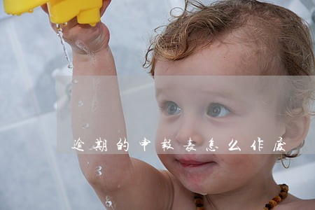 逾期的申报表怎么作废 逾期的申报表怎么作废