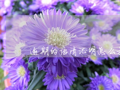 逾期的结清证明怎么打 逾期的结清证明怎么打