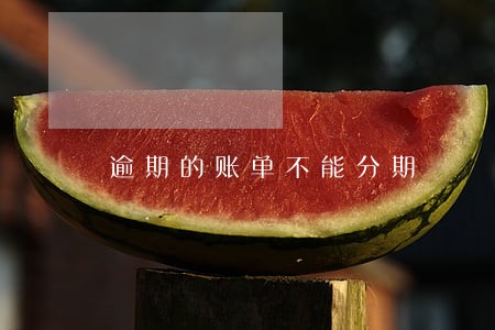 逾期的账单不能分期