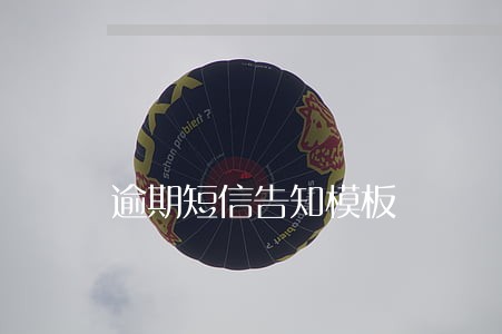 逾期短信告知模板 逾期短信告知模板