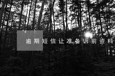 逾期短信让准备诉前资料 逾期短信让准备诉前资料