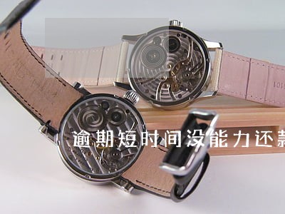 逾期短时间没能力还款 逾期短时间没能力还款