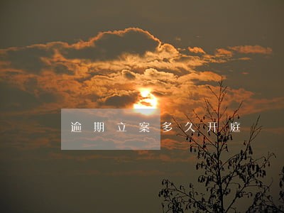 逾期立案多久开庭 逾期立案多久开庭