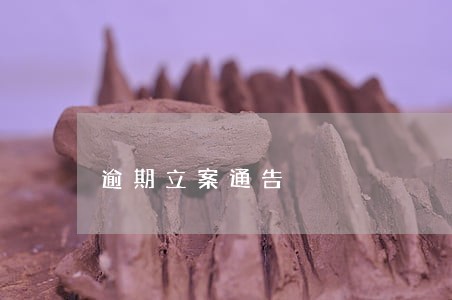 逾期立案通告 逾期立案通告