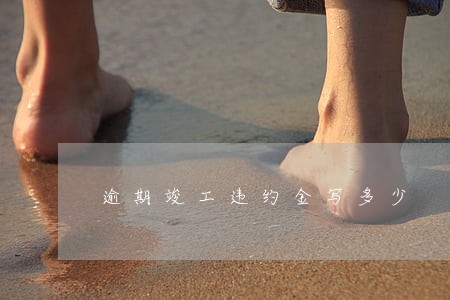 逾期竣工违约金写多少 逾期竣工违约金写多少