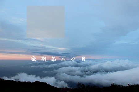 逾期第三个月 逾期第三个月