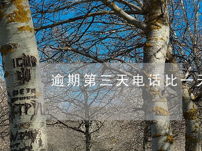 逾期第三天电话比一天多 逾期第三天电话比一天多