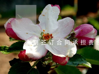 逾期签订合同承担责任 逾期签订合同承担责任