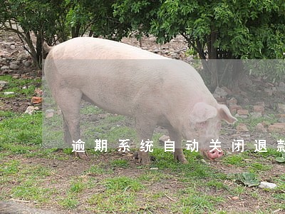 逾期系统自动关闭退款什么意思