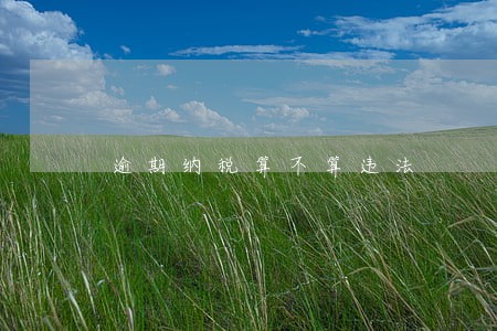 逾期纳税算不算违法 逾期纳税算不算违法