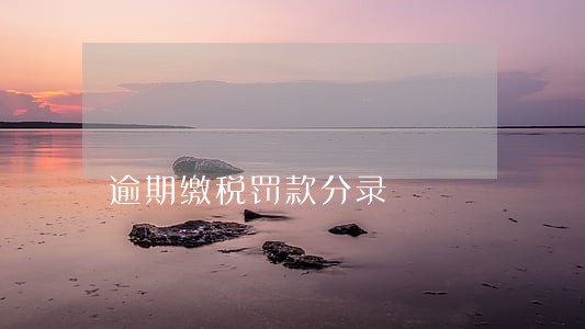 逾期缴税罚款分录 逾期缴税罚款分录