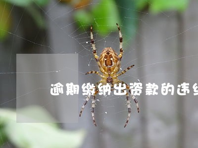 逾期缴纳出资款的违约责任 逾期缴纳出资款的违约责任
