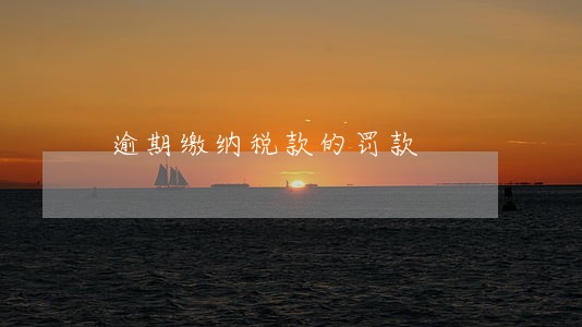 逾期缴纳税款的罚款 逾期缴纳税款的罚款