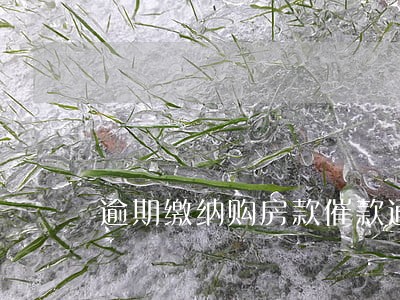 逾期缴纳购房款催款通知书 逾期缴纳购房款催款通知书