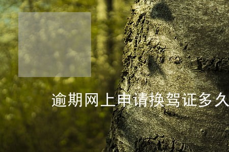 逾期网上申请换驾证多久可以拿到 逾期网上申请换驾证多久可以拿到