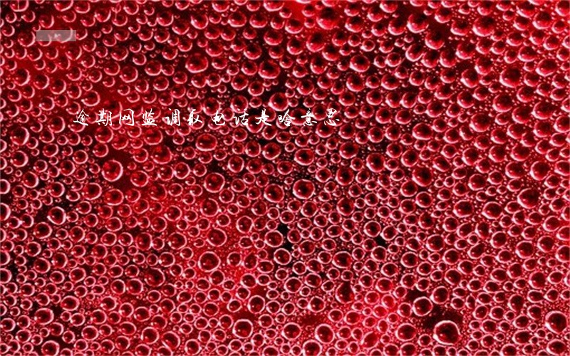 逾期网监调取电话是啥意思 逾期网监调取电话是啥意思