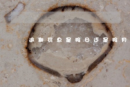逾期罚息是按日还是按月 逾期罚息是按日还是按月