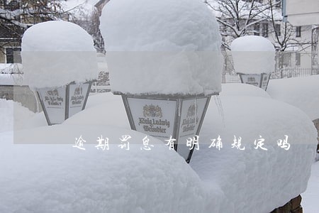 逾期罚息有明确规定吗 逾期罚息有明确规定吗
