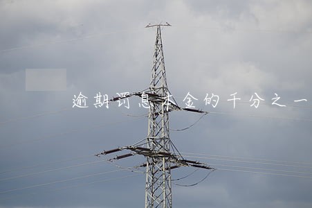 逾期罚息本金的千分之一合理吗