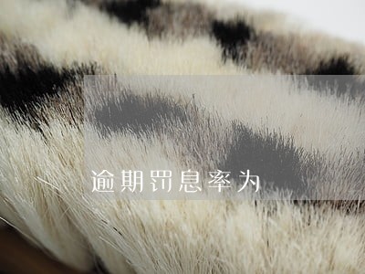 逾期罚息率为 逾期罚息率为