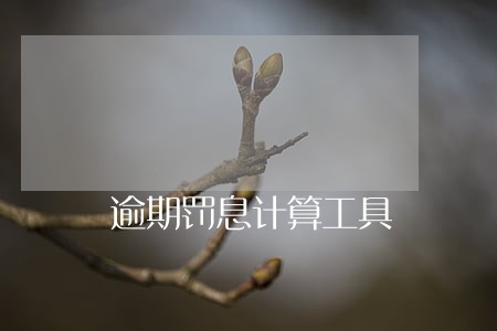 逾期罚息计算工具 逾期罚息计算工具