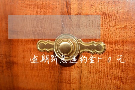 逾期罚息违约金50元