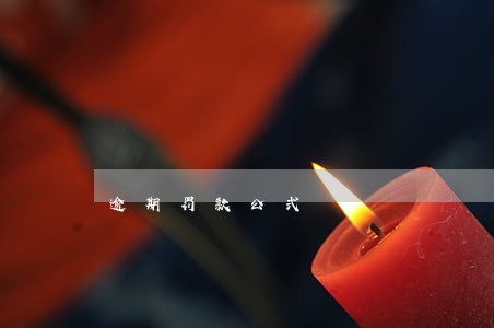 逾期罚款公式 逾期罚款公式