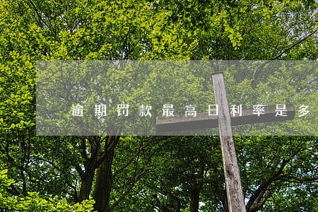 逾期罚款最高日利率是多少钱 逾期罚款最高日利率是多少钱