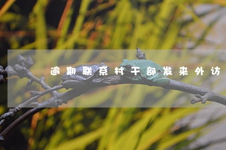 逾期联系村干部发来外访通知书 逾期联系村干部发来外访通知书