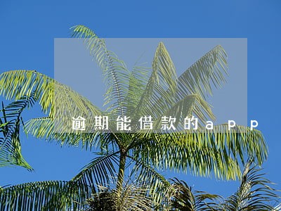 逾期能借款的app 逾期能借款的app