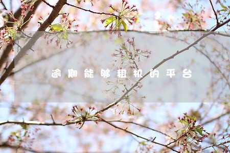 逾期能够租机的平台 逾期能够租机的平台