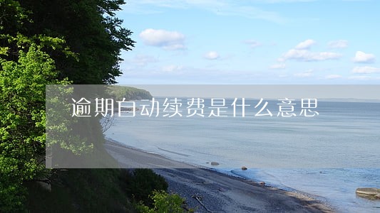 逾期自动续费是什么意思 逾期自动续费是什么意思